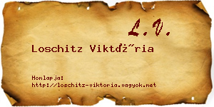 Loschitz Viktória névjegykártya